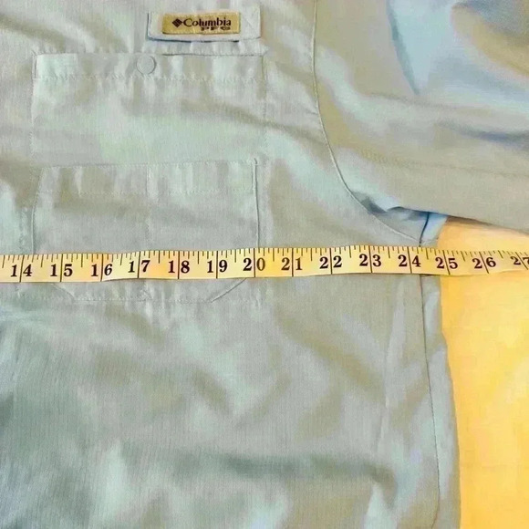 Columbia PFG Mens LT shirt long sleeve blue fishing roll-tab sleeves but… - Picture 8 of 12